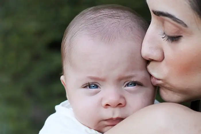 Young mother with her baby