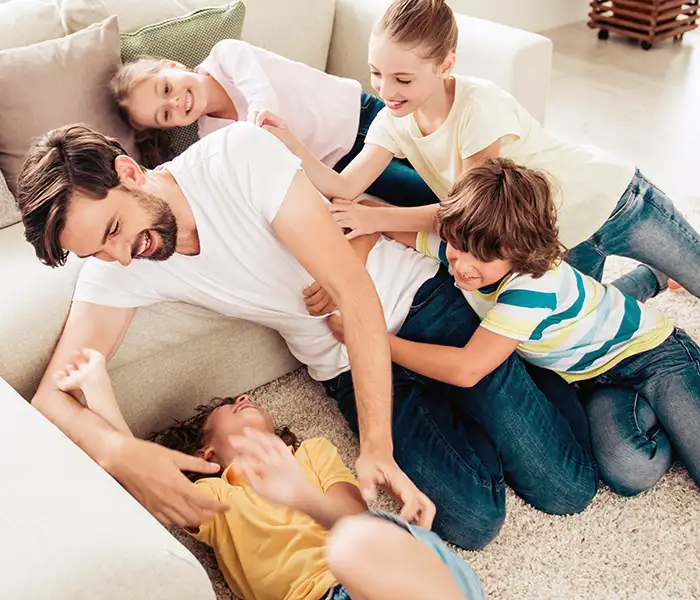 Family playing together